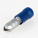 100 x Kabelschuh 4mm Rundstecker blau isoliert für...