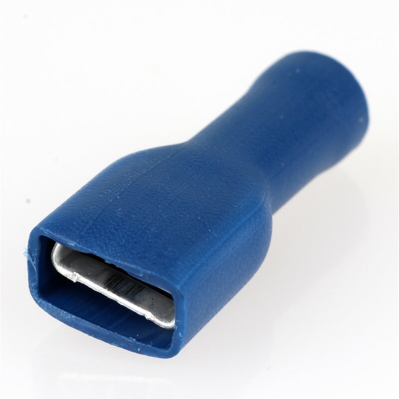 ARLI Flachsteckhülsen 6,3 X 0,8 Mm Vollisoliert 1,5 - 2,5 Mm² Blau - 100 Er Beutel