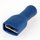 100 x Kabelschuh Flachsteckhülse blau 0,8x6,4 vollisoliert für Leitungsquerschnitt 1,5-2,5mm²