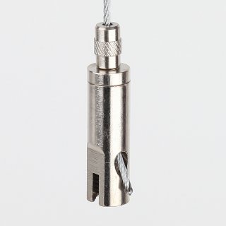 Seilstopper Drahtseilhalter Gripper 10x32mm seitlicher Ausgang für Y-Aufhängung mit Sicherungskappe