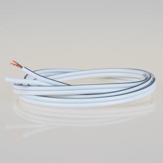 2x0,75 mm² Lautsprecherkabel CU weiß - Meterware