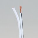 2x0,75 mm² Lautsprecherkabel CU weiß - Meterware