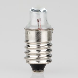 E10 Sockel 3,7V (DC) 1,55W 300mA Spitzlinsen Glühlampe für Taschenlampe 24x9,5mm