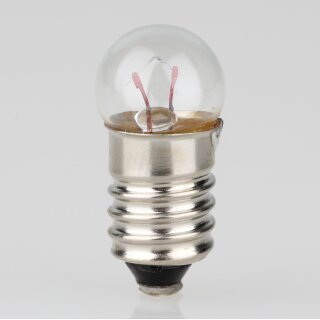 E10 Sockel 12V (DC) 1,2W 100mA Kugel Glühlampe 23x11mm für Taschenlampe