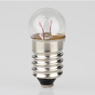 E10 Sockel 4,8V (DC) 1,44W 300mA Kugel Glühlampe 24x11,5mm für Taschenlampe