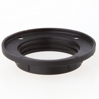 E14 Unterring Schraubring Thermoplast schwarz 43x15mm für Kunststoff Fassung 