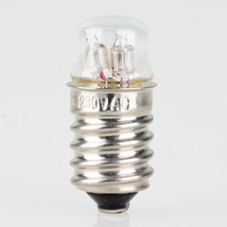 E14 Glimmlampe 230V mit Vorwiderstand 14x30mm