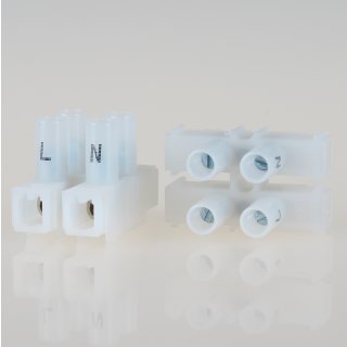 Lüsterklemme transparent 2-polig bis 4mm² mit Beschriftung (L+N) 31x17x22mm