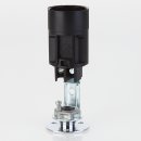 E14 Kunststoff Fassung 65mm schwarz mit Metall-Winkel...