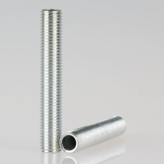 M8x1 Gewinderohr 50mm lang Metall/Eisen verzinkt für Lampen und Leuchtenbau