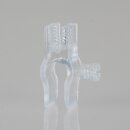 Kabelclip Kabelhalter Seilhalter-Clip für Stahlseile Lampen-Kabel 5.0-6.5mm + Drahtseil 1.0-2.0mm Kunststoff transparent
