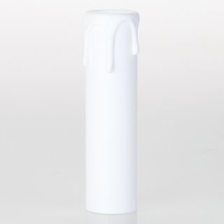 E14 Kerzenhülse Fassungshülse weiß 26x100mm mit Tropfen