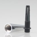 Zugentlastung mit M8x1 Außengewinde für 12V Niedervolt-Kabel  13x45mm Messing verchromt