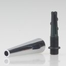 Zugentlastung mit M8x1 Außengewinde für 12V Niedervolt-Kabel  13x45mm Messing verchromt