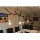 Textilkabel Dunkelblau mit E27 Lampenfassung Metall...