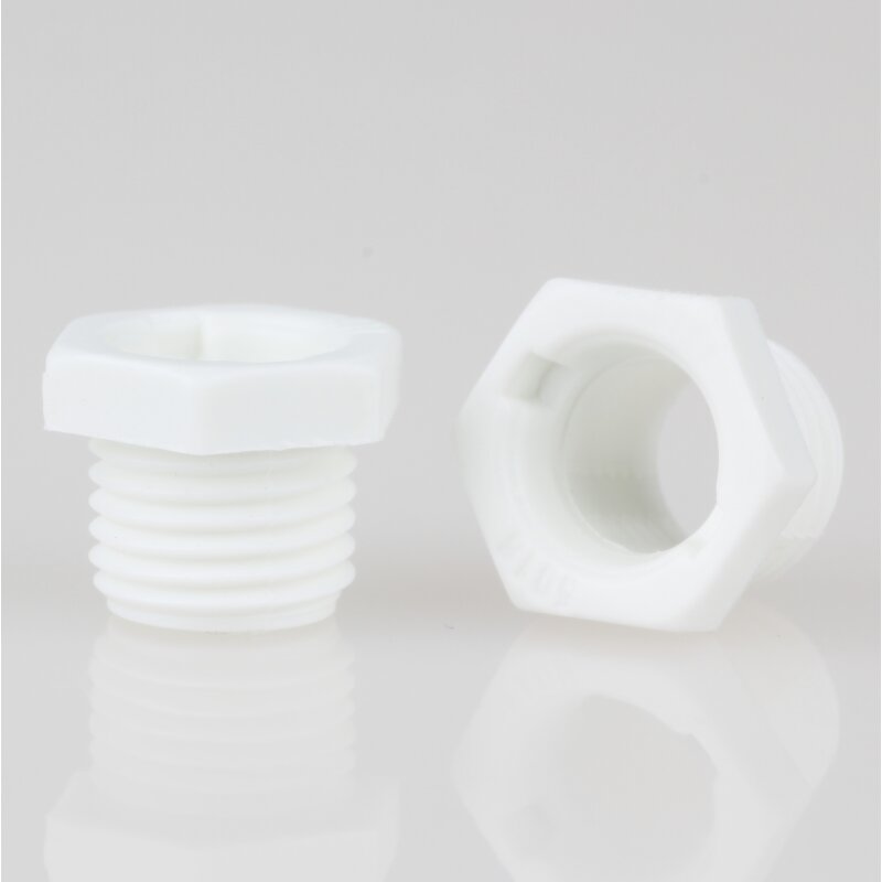 INFINAUTO Radmutter Kappen Weiß - 20 Stück Kunststoff 19mm