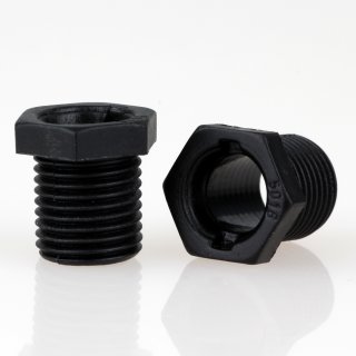 M10x1 Trompetennippel 12x13mm 6-kant Länge 10mm Kunststoff schwarz ohne Profil/Verdrehschutz