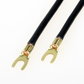 Verdrahtungsbrücke 6mm² schwarz 350mm lang Gabelschuh beidseitig (3 Stück)