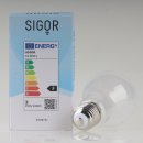 Sigor LED Filament Leuchtmittel 230V/2,5W=(25W) AGL-Form matt E27 Sockel warmweiß dimmbar