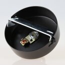 1-Loch Lampen-Baldachin 80x25 Metall schwarz mit Ringnippel 30mm für Kettenaufhängung