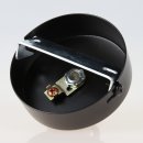 Lampen-Baldachin 80x25 Metall schwarz mit Ringnippel 30mm für Kettenaufhängung