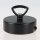 Lampen-Baldachin 80x25 Metall schwarz mit Zahn-Ringnippel 42mm für Kettenaufhängung