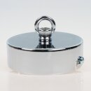 1-Loch Lampen-Baldachin 80x25 Metall verchromt mit Ringnippel 22mm für Kettenaufhängung