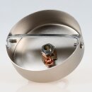 1-Loch Lampen-Baldachin 80x25 Metall edelstahloptik mit Zahn-Ringnippel 42mm für Kettenaufhängung