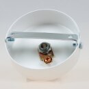 1-Loch Lampen-Baldachin 80x25 Metall weiß mit Zahn-Ringnippel 42mm für Kettenaufhängung