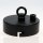 2-Loch Lampen-Baldachin 80x25 Metall schwarz mit Ringnippel 22mm für Kettenaufhängung