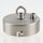 2 Loch Lampen Baldachin 80x25 Metall edelstahloptik mit Ringnippel 22mm fuer Kettenaufhaengung