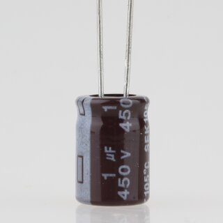 1uF 450V Elko Elektrolytkondensator Radial 105°C 8x12mm