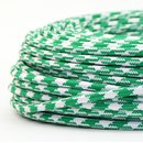 Textilkabel Stoffkabel grün-weiß Hahnenkamm...