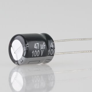 10 Condensatori Elettrolitici 47uf 50V 105°C - Tipo Radiale, Per Montaggio Su PCB, Senza Marca