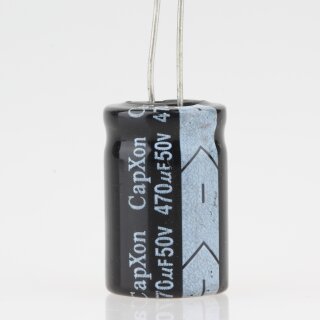 470uF 50V Elko Elektrolytkondensator Radial 105° 10x20mm Rastermaß 5mm