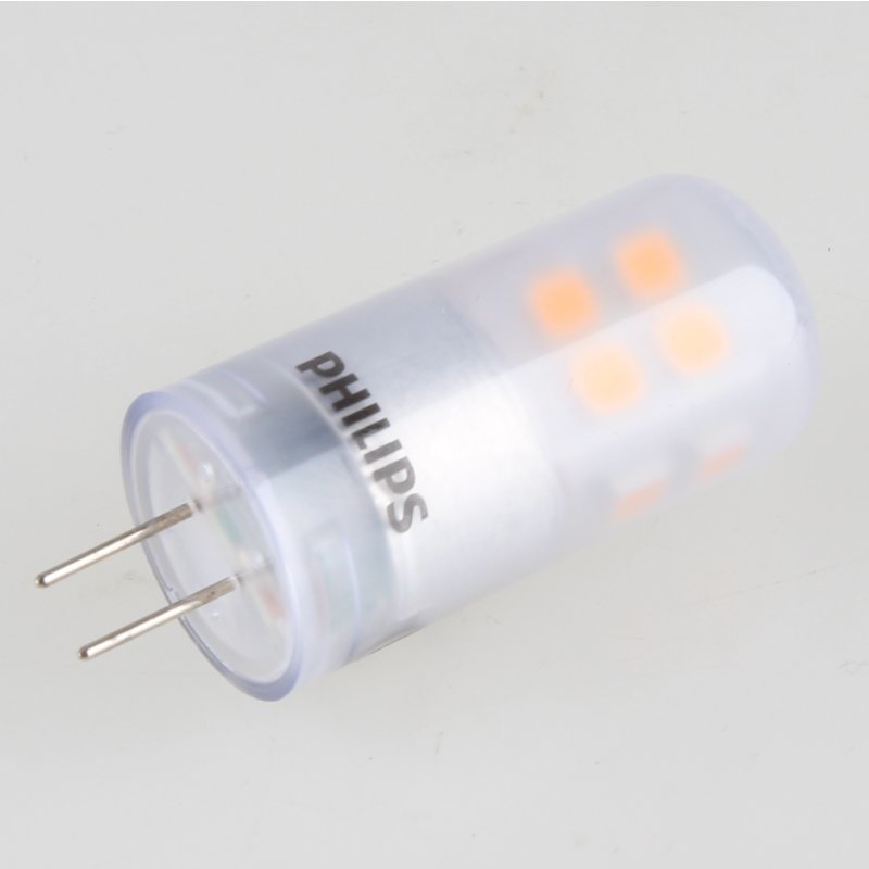 LED-Glühbirne G4 Bi-Pin 2W flach 12V-DC/AC Lichtfarbe Warmweiß