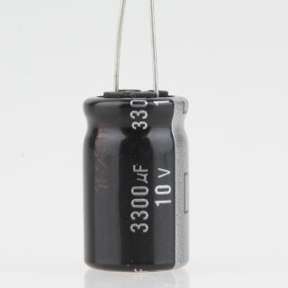 3300uF 10V Elko Elektrolytkondensator Radial 105° 12,5x21mm Rastermaß 5mm