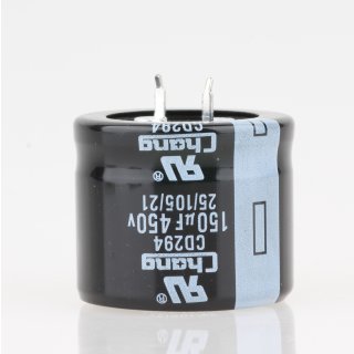 150uF 450V Snap-In Elko Elektrolytkondensator Radial 105° 30x25mm