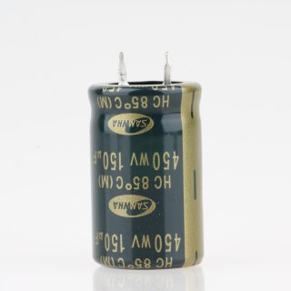 150uF 450V Snap-In Elko Elektrolytkondensator Radial 85° 25,4x25mm