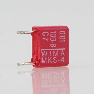 0.01uF 100V Wima MKS4 Folienkondensator rot Rastermaß 7,5mm