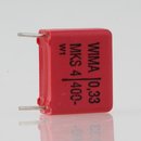 0.33F 400V Wima MKS4 Folienkondensator rot...