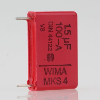1.5uF 100V Wima MKS4 Folienkondensator rot Rastermaß 22,5mm