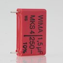 1.5uF 250V Wima MKS4 Folienkondensator rot...