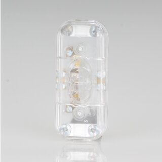 Schnurschalter Schnur-Zwischenschalter Handschalter transparent 60x26mm 250V/2A für Flachkabel und Rundkabel