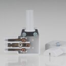 Kaiser Kaltgerätekupplung C13 Winkelform  Winkelkupplung kalkweiß 250V/10A