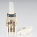 Kaiser Heißgerätekupplung C15A Warmgerätekupplung weiß/elfenbein gerade 250V/10A 155°C