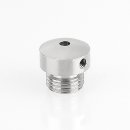 Ms Stahlseil-Halter mit M3 Quergewinde vernickelt M10x1 AG 13x12mm