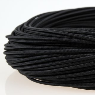 Textilkabel Stoffkabel schwarz 1-adrig 1x0,75mm² Einzeladerleitung 