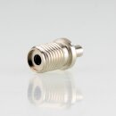 M8x1 Seilstopper Drahtseilhalter Gripper 9x12mm mit Bund und Befestigungsschlitz Messing vernickelt