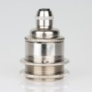 E27 Vintage Metall Lampenfassung Nickel matt mit...